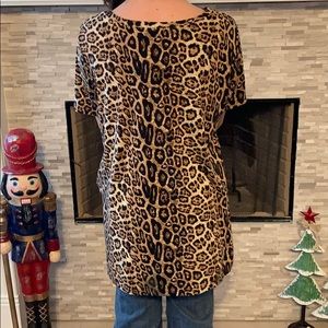 Crazy Train Leopard Tunic with Side Tie Detail